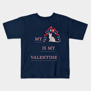 My Cat Is My Valentine T-shirt - Funny Single Love Life Gift Kids T-Shirt